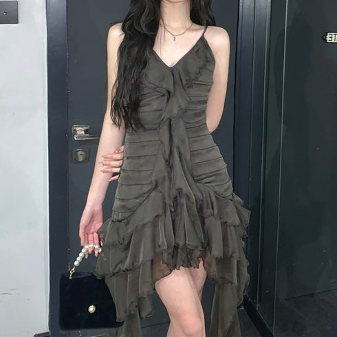 チュールフリルゴシックワンピ