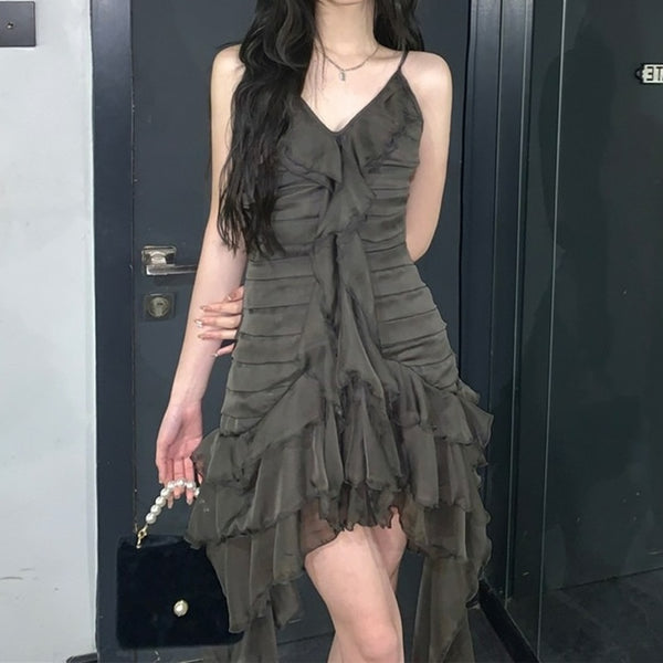 チュールフリルゴシックワンピ