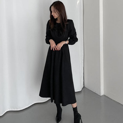 ウエストマークシンプルワンピ