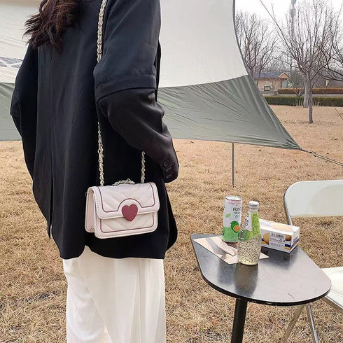 ハートキルティングバッグ