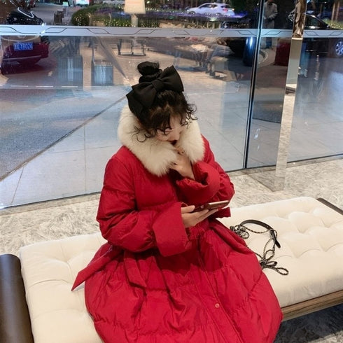 サイドリボンダウンコート