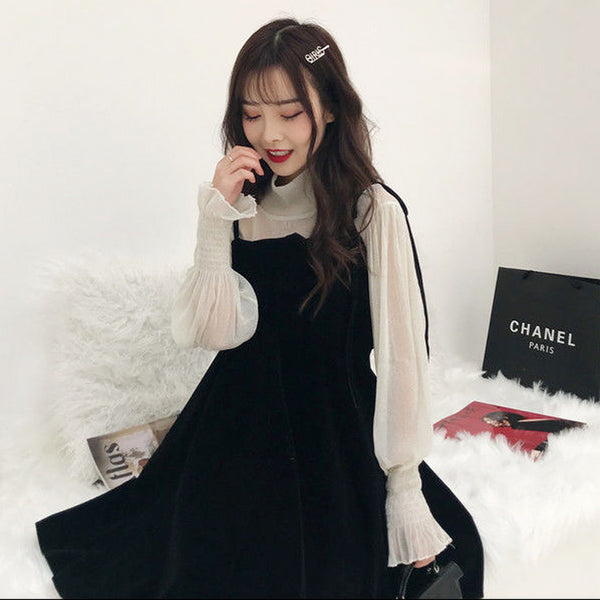 ふわ袖ワンピースSET