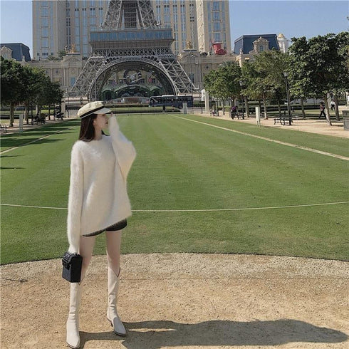 ふわふわオーバーニット