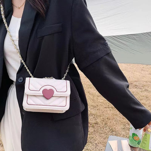 ハートキルティングバッグ