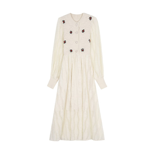 ポイントフラワーワンピース