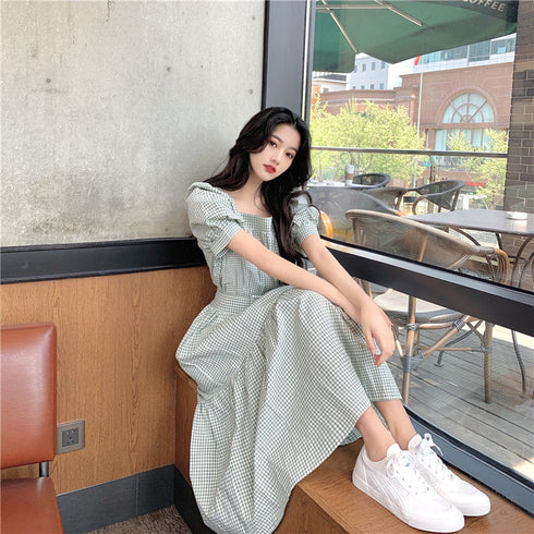 ウエストベルトロングワンピ