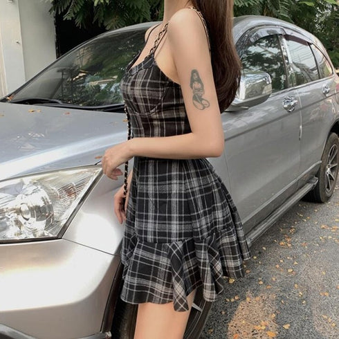 ゴシックチェックセットアップ