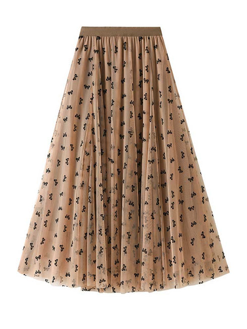 ミニリボンデザインチュールスカート