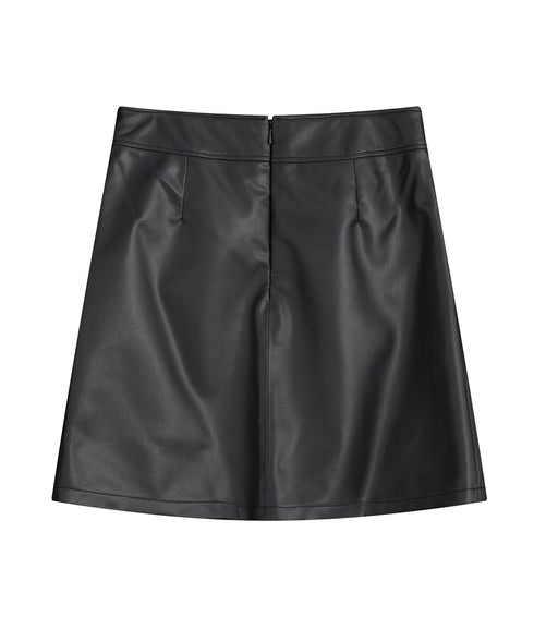 フォックスレザーラウンドスカート(黒)