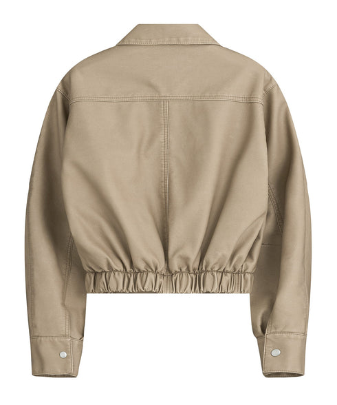 洗浄された二重ポケットクロップブルー品種(ベージュ)