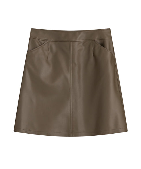 フォックスレザーラウンドスカート(モカ)
