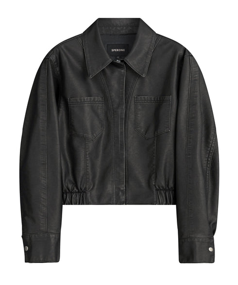 ウォッシャブルダブルポケットクロップブルー品種(黒)