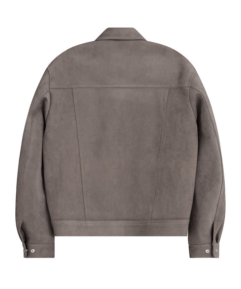 標準的なスエードトラッカージャケット(ダークブラウン)