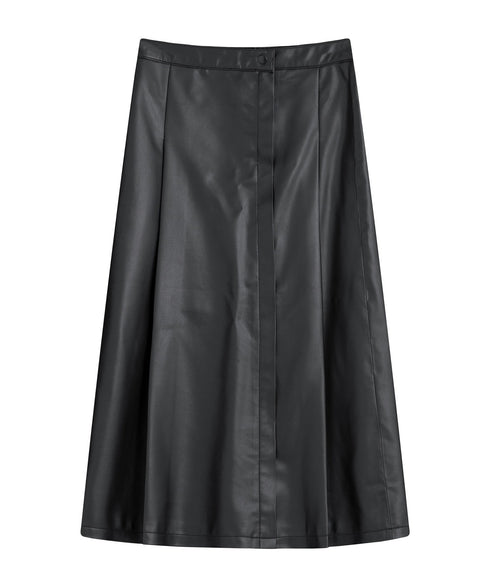 ダブルラインポイントレザーロングスカート