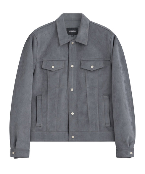 標準的なスエードトラッカージャケット(灰色)