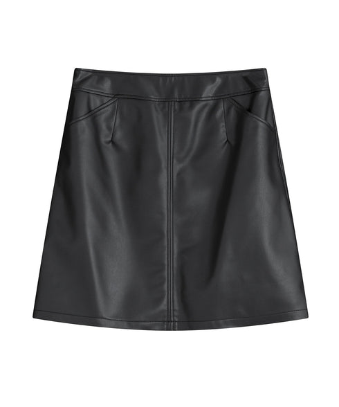 フォックスレザーラウンドスカート(黒)