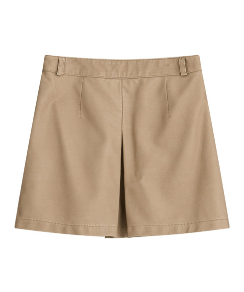 洗ったスリットレザーリードスカート(ベージュ)