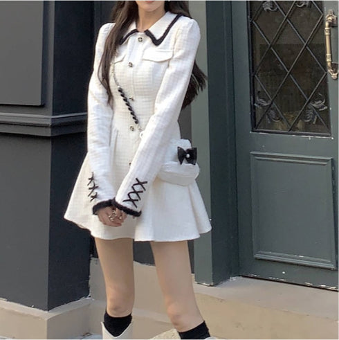 ラインホワイトアイドルワンピ