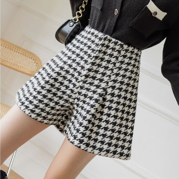 千鳥柄ショートパンツ