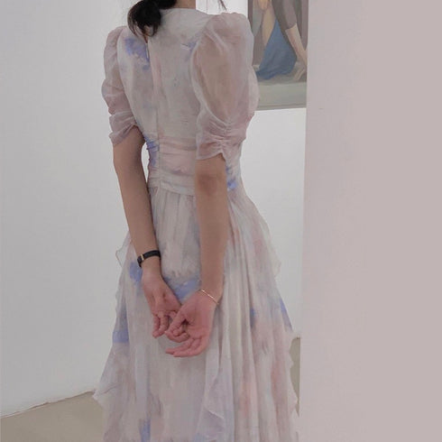 ふわふわパステルロングワンピース