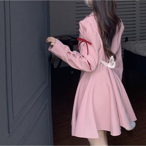 フリルトレンチミニワンピース