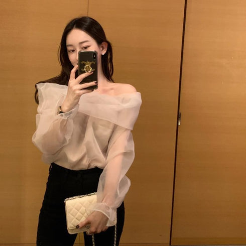 ふわふわオフショルトップス