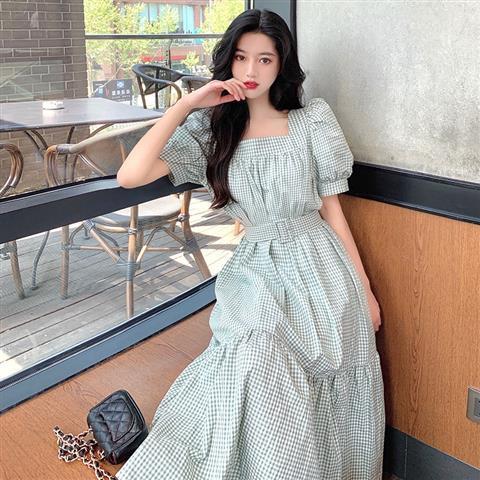 ウエストベルトロングワンピ