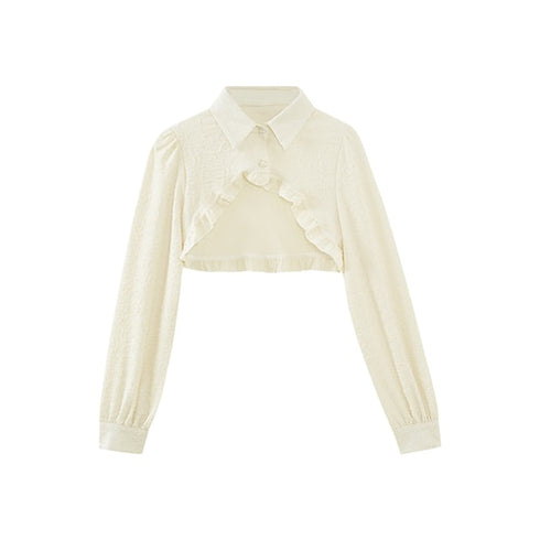 ショートシャツピンクワンピセットアップ