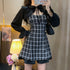 ブラックチェックワンピセット