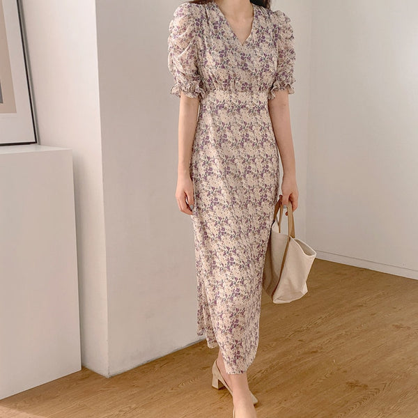 ミニフラワーシフォンワンピ