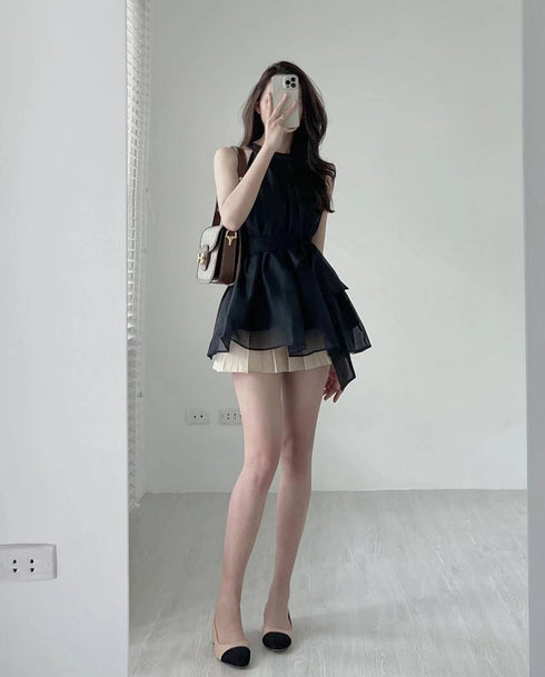 ノースリーブチュールトップス