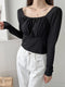 スクエアネックシンプルトップス