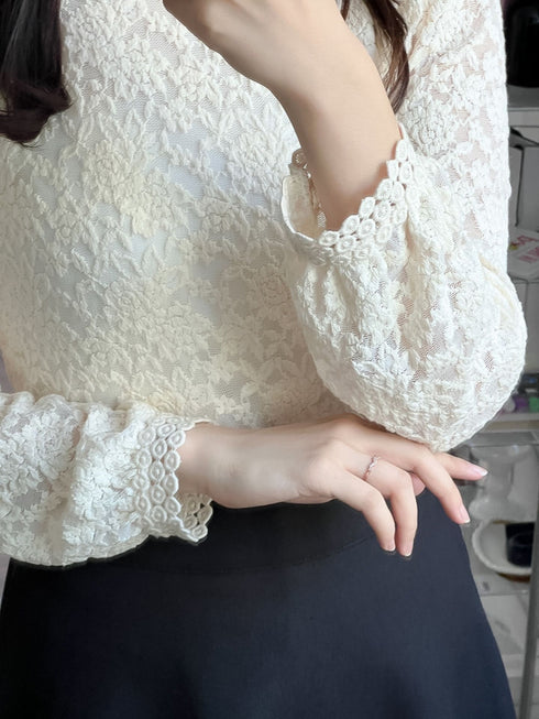 シースルーレースフェミニントップス