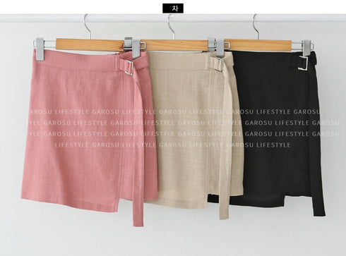 ベルトタイトミニスカート