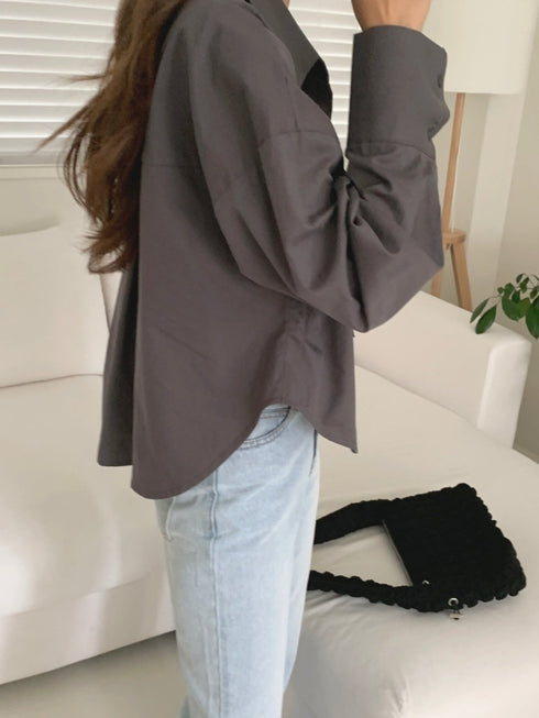 長袖コットンシャツ