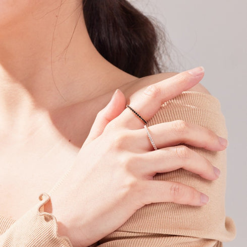 Tennis ring (pink gold)