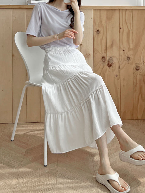 4段フリルティアードスカート