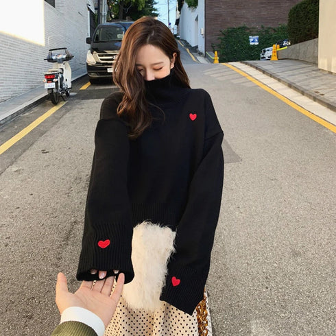 プチハートニット