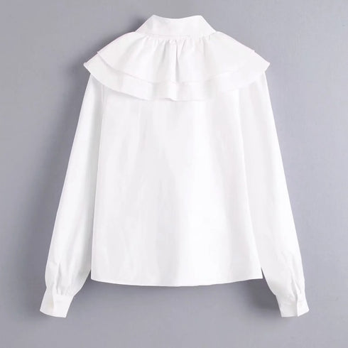 リボンフリルブラウス