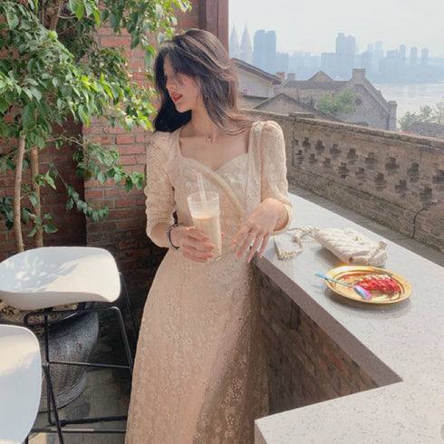 レースヴィンテージロングワンピース