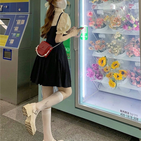 プリーツワンピシャツセットアップ