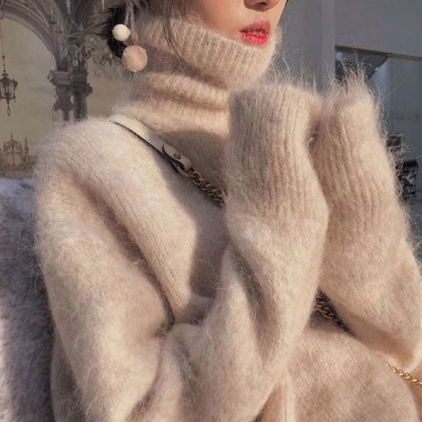 もこもこガールニット