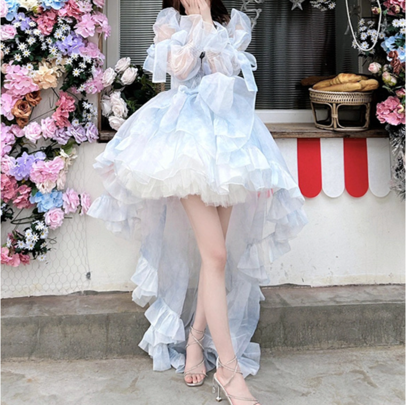Lear Getter ♡ トッピングアイスシフォンワンピース クラゲドールシフォンワンピース – IINNO