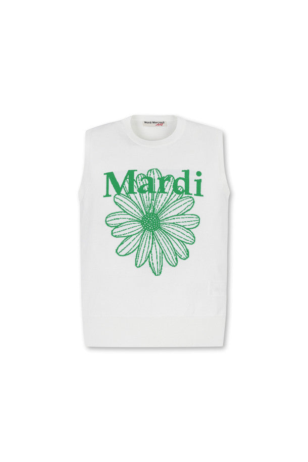 Mardi Mercredi Actif MARDI FLOWER SLEEVELESS KNIT TOP